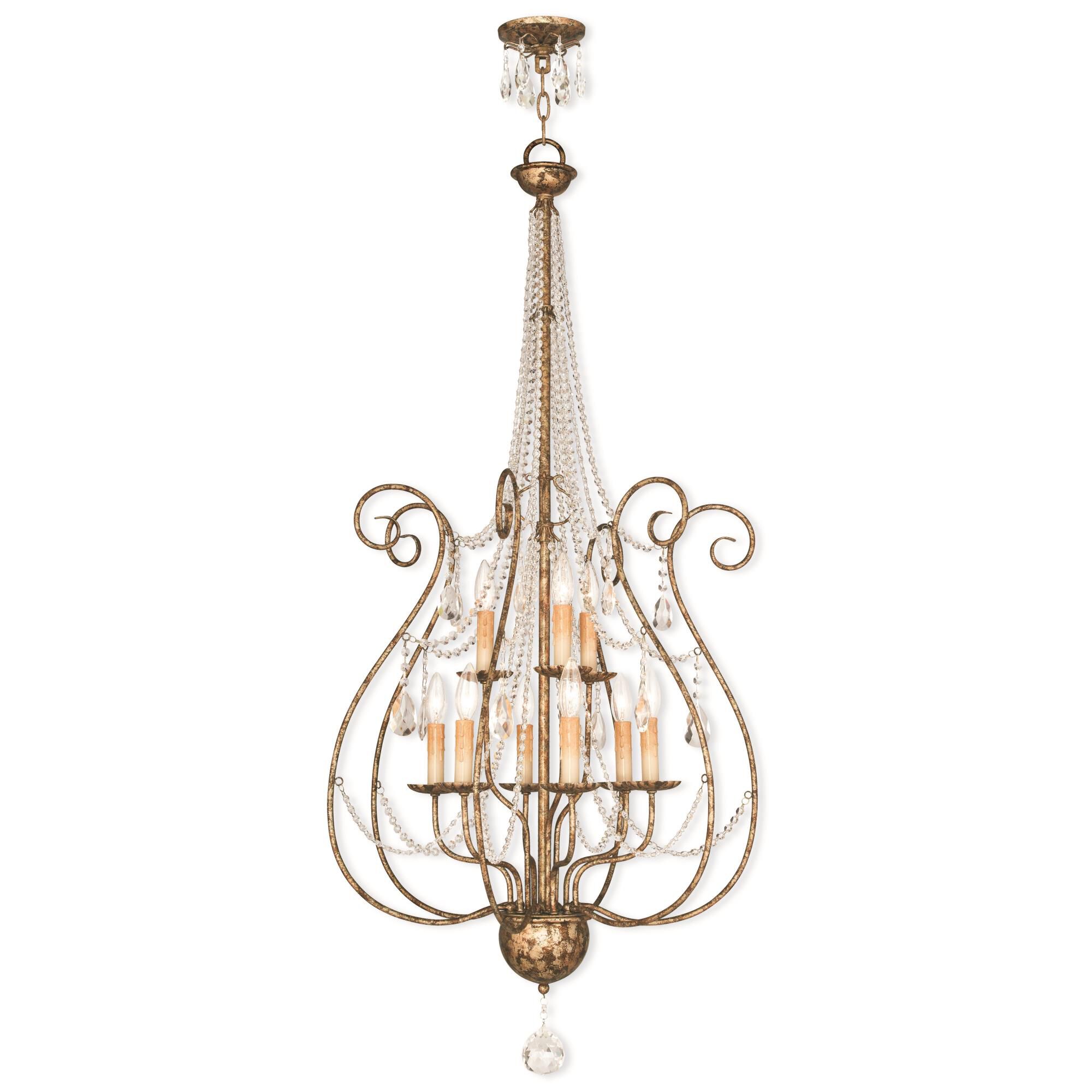 Shown in Hand Applied European Bronze finish and Clear crystal